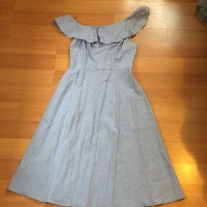 Blue one shoulder dress size 6 ASOS